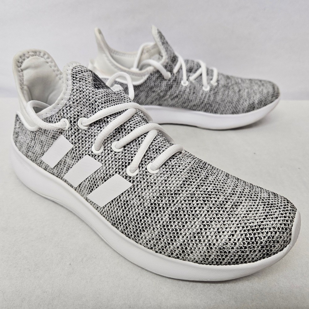 Adidas Cloudfoam Pure SPW Running Shoes IF3393 Grey White Black‎ Women's Size 8